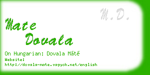 mate dovala business card